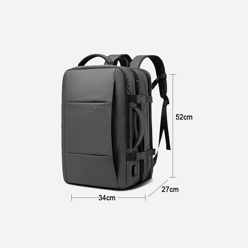 Erweiterbarer USB-Reiserucksack für Männer