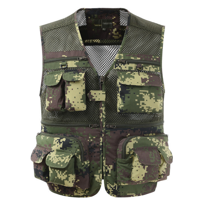 Multi-pocket Men's Professional Photography Vest - Blue Force Sports