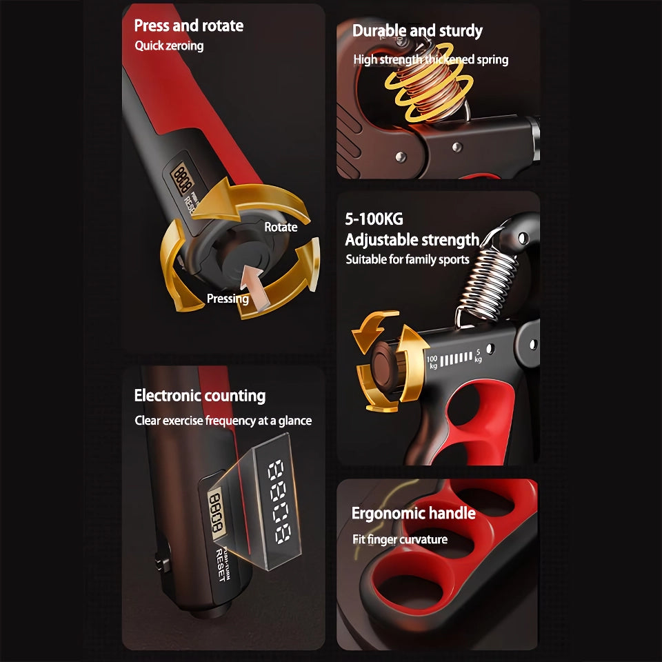 Einstellbarer Griffverstärker, 5–100 kg, Handtrainer für Muskelregeneration und Fitness