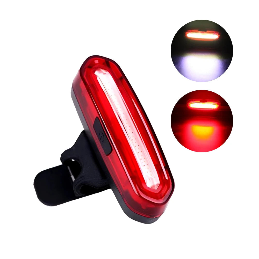 Wiederaufladbares LED-Rücklicht für Nachtfahrten per USB
