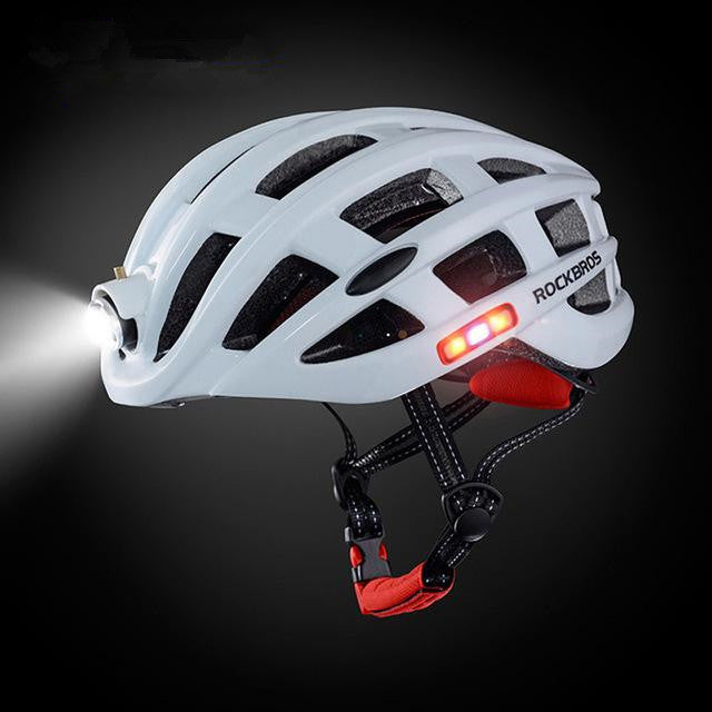 Light Cycling Helmet USB Rechargeable Bike Ultralight Helmet Intergrally-Molded Mountain Road Bicycle Mtb Helmet - Blue Force Sports
