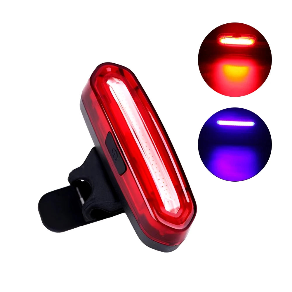 Wiederaufladbares LED-Rücklicht für Nachtfahrten per USB