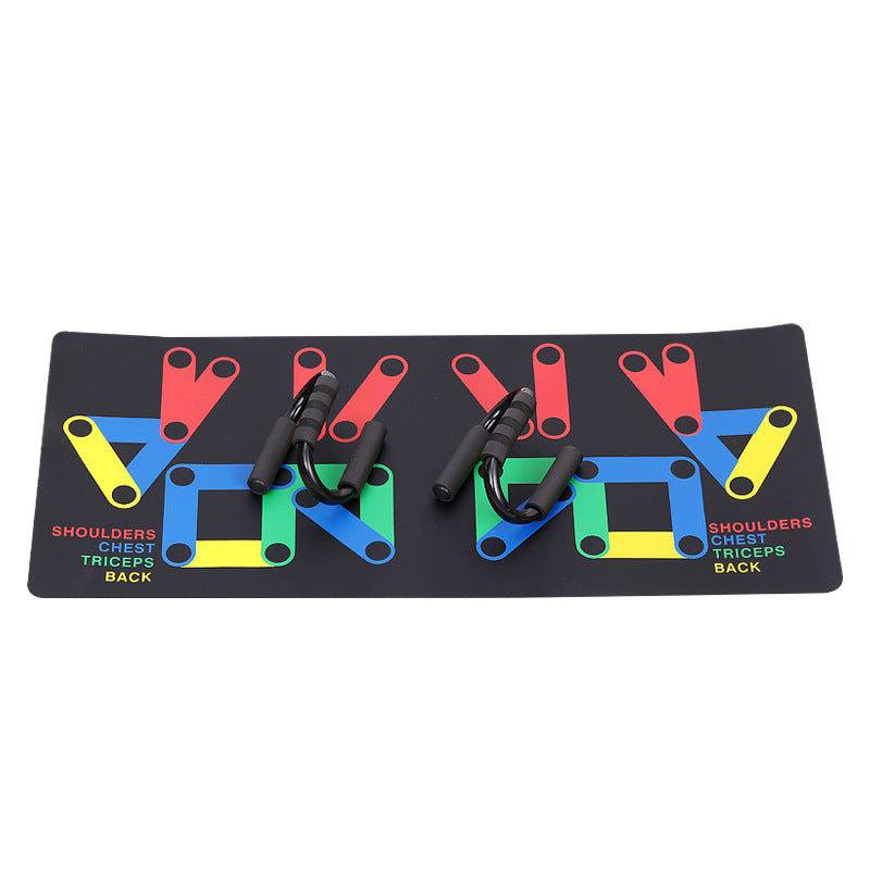 9 in 1 Push Up Rack Training Board ABS abdominal Muscle Trainer Sports Home Fitness Equipment for body Building Workout Exercise - Blue Force Sports