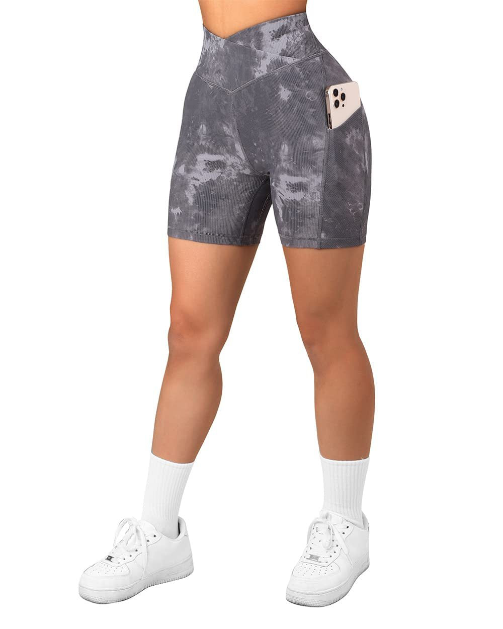 Women's Cross Sports Tight Short Belt Pockets - Blue Force Sports