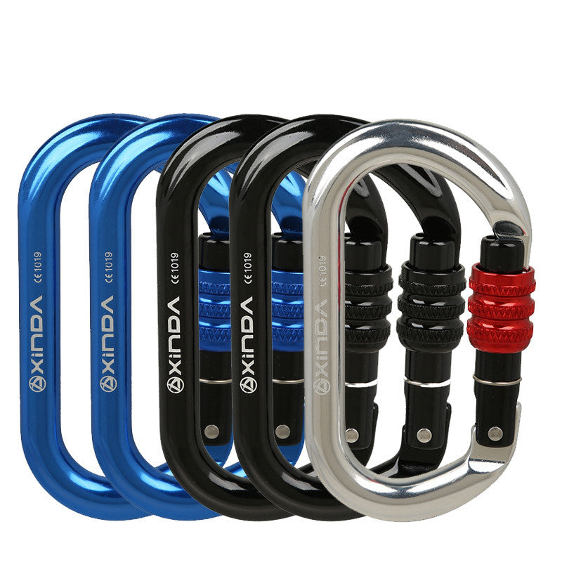 Rock Climbing Carabiner O-shaped Thread Lock - Blue Force Sports