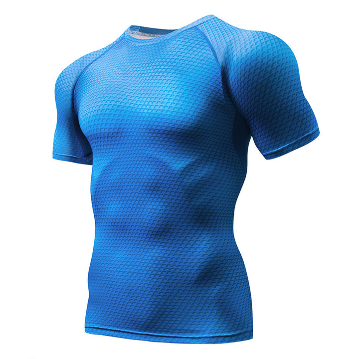 Tights Men's Sports Running Short Sleeve - Blue Force Sports