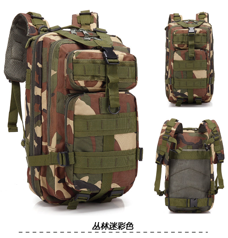 Camouflage Backpack Outdoor Sports Upgraded 3P Bag Camouflage Backpack Tactical Backpack Outdoor Camping Travel - Blue Force Sports