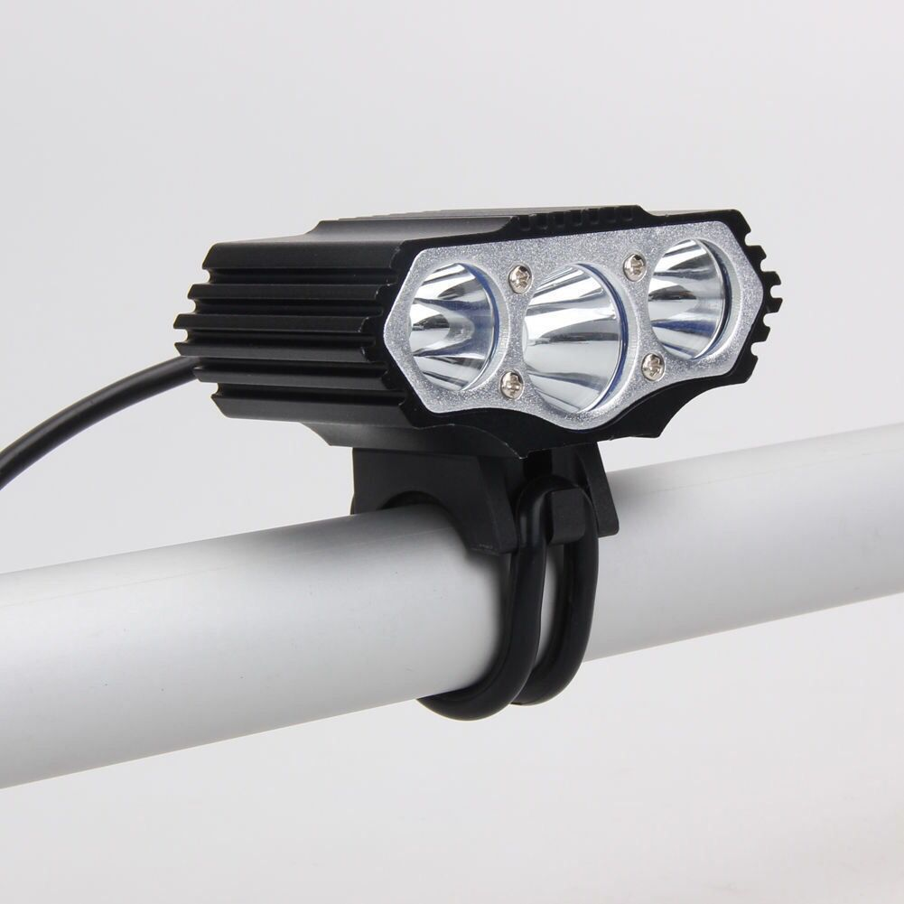 F3 light USB bicycle headlights 3 t6 mountain bike rechargeable light LED lights professional riding bike lights - Blue Force Sports
