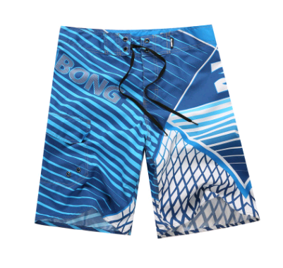 Quick-drying surf beach shorts Five-point fashion holiday peach trousers beach pants - Blue Force Sports