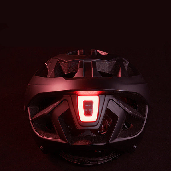 Bicycle Helmet LED Light Rechargeable Intergrally-molded Cycling Helmet Mountain Road Bike Helmet Sport Safe Hat - Blue Force Sports