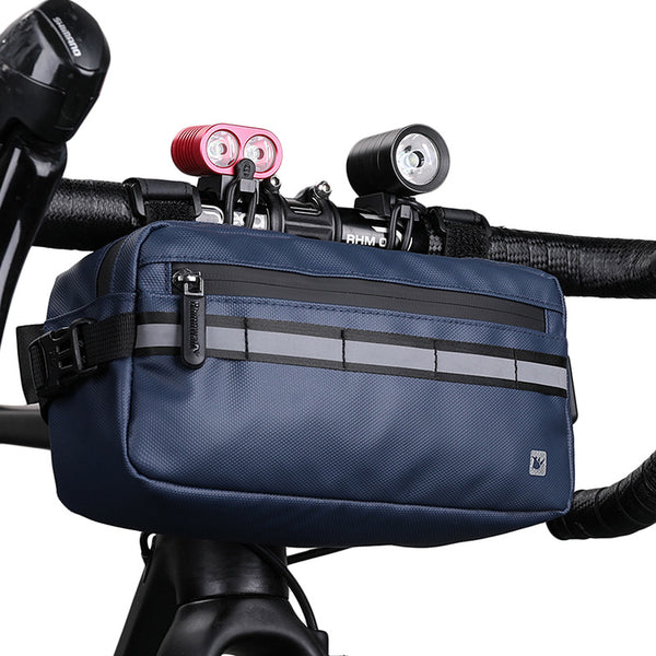 Multifunctional Bicycle Front Handle Bag Road Leisure Cycling Bag Waist Bag Chest Shoulder Bag - Blue Force Sports