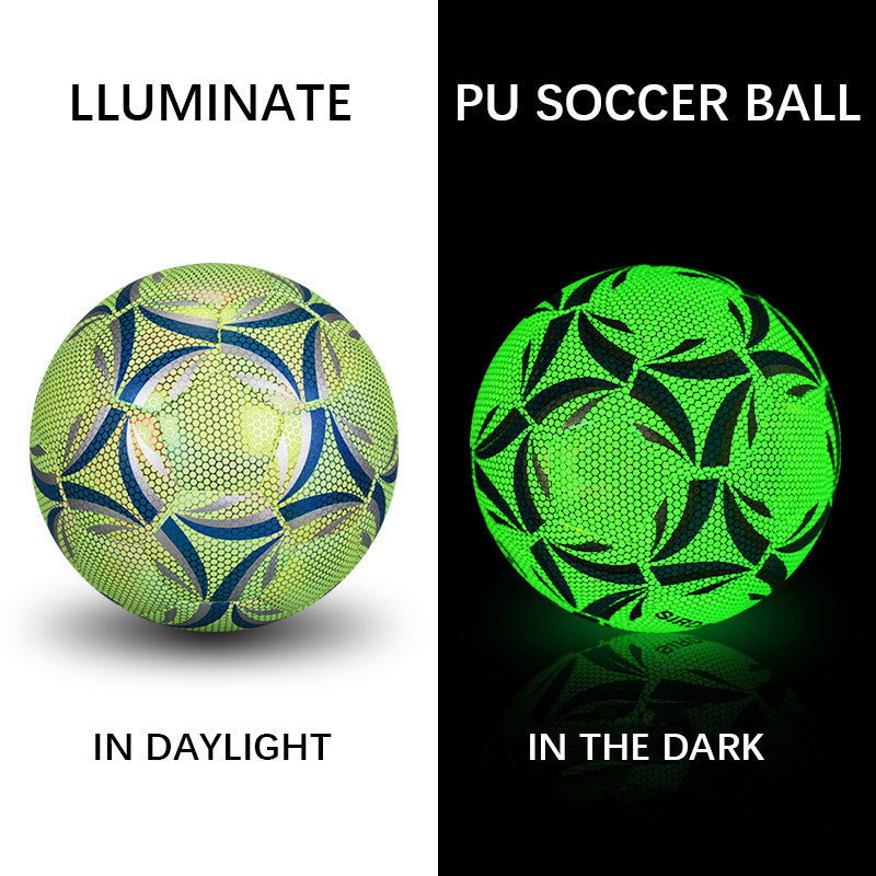 Luminate Soccer Practice Football Glowing Training Ball - Blue Force Sports