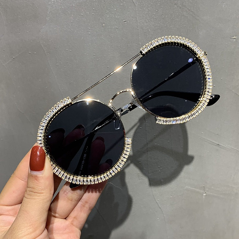 Fashion Retro Round Sunglasses - Blue Force Sports
