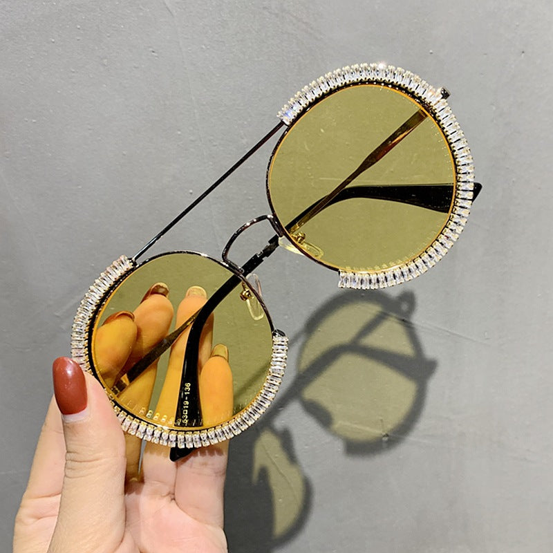 Fashion Retro Round Sunglasses - Blue Force Sports