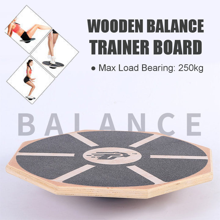 Wooden Octagonal Balance Trainer Board Twist Board Workout Balance Training  Sport Yoga Fitness Tool - Blue Force Sports
