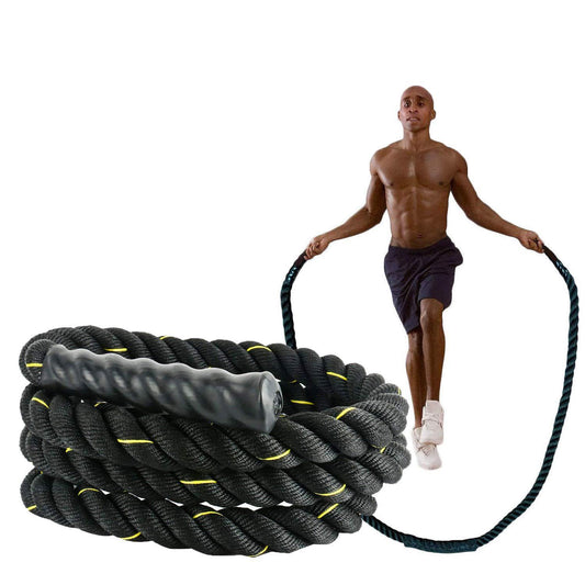 Fitness Jumping Rope Heavy-Duty Bold Fitness Rope Weight-Bearing Triple-Strand Jumping Rope - Blue Force Sports