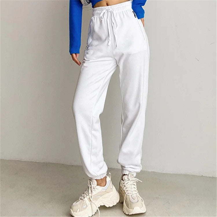 Drawstring Elastic Waist Drawstring Sweatpants - Blue Force Sports