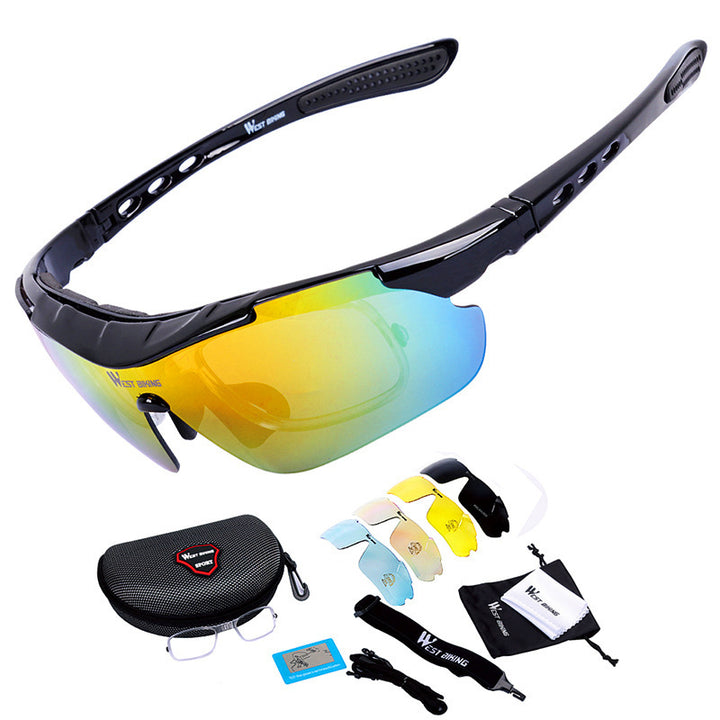 Cycling Glasses Mountain Bike Windproof Sunglasses - Blue Force Sports