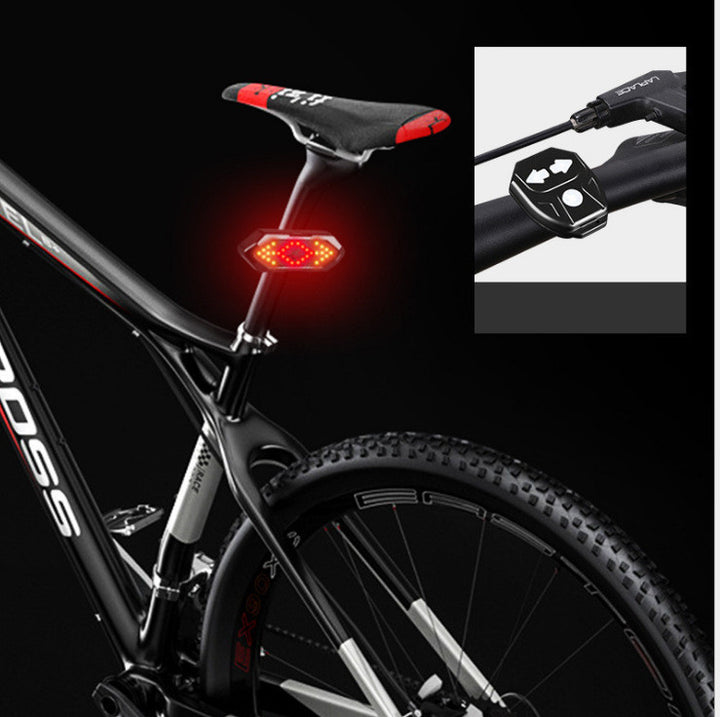 Smart Remote Control Turn Signal Charging Mountain Waterproof Taillight Night Bike With Horn Warning Light - Blue Force Sports