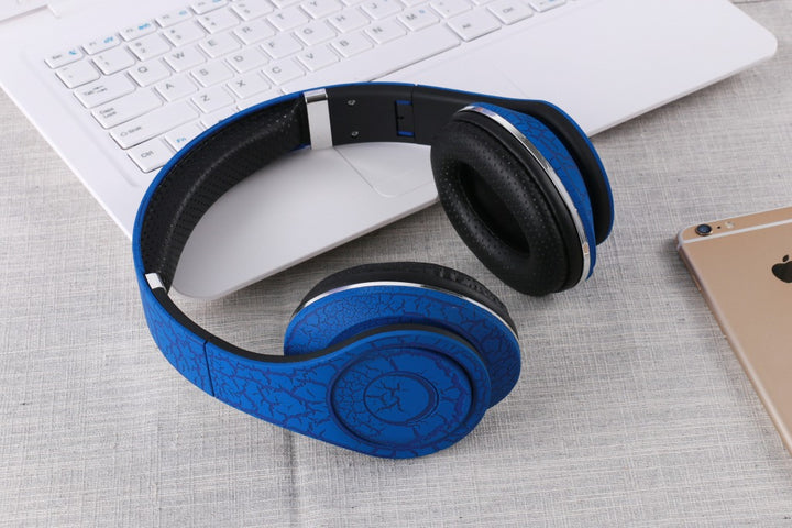 High Quality New Burst Universal Interface Foldable Headset Mobile Phone Headset With Microphone Color Fashion Headset - Blue Force Sports