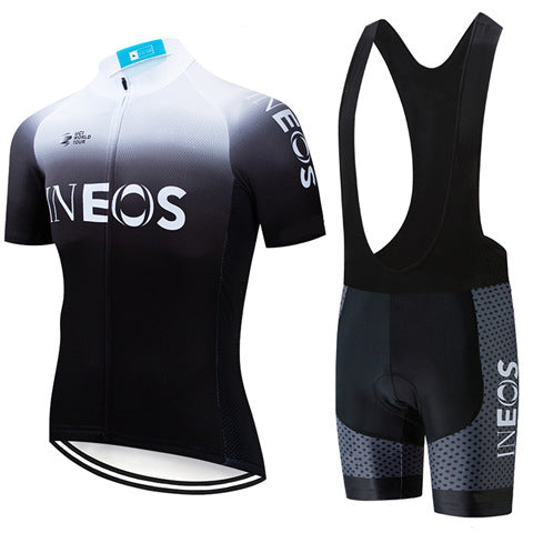 Ineos New Cycling Clothes Roller Skating Suit Adult Children Short Sleeve Suit Short Sleeve Suit Bicycle - Blue Force Sports
