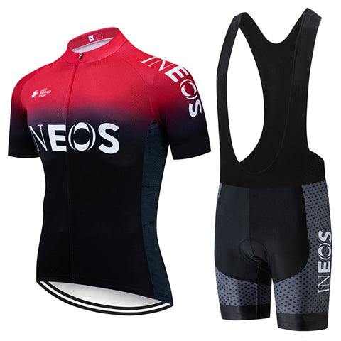 Ineos New Cycling Clothes Roller Skating Suit Adult Children Short Sleeve Suit Short Sleeve Suit Bicycle - Blue Force Sports