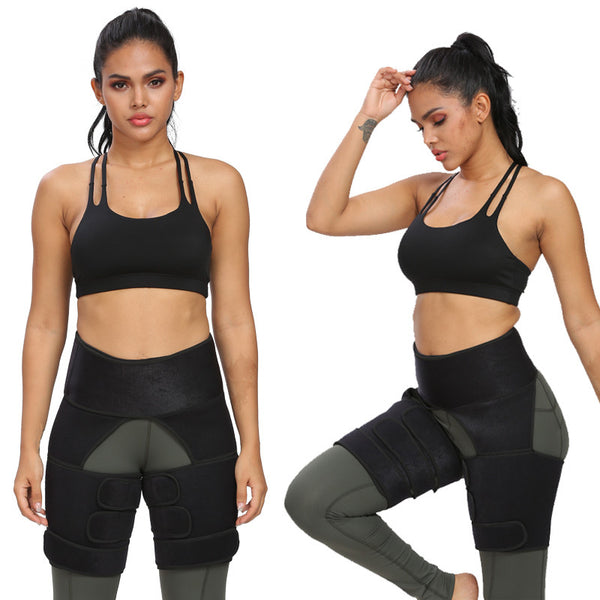 Cross-Border Sports Protective Gear, Peach Buttocks, Buttocks, Waist Belt, Sweating Belt, Fitness Leggings, Thigh Protection, Manufacturers Can Customize - Blue Force Sports