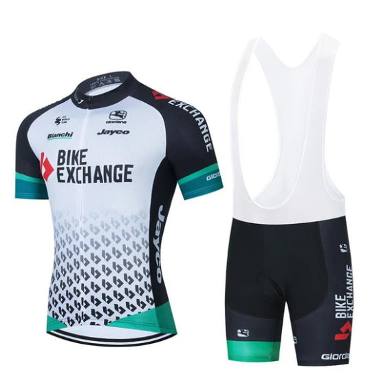 New Team Version Cycling Suit Short Sleeve Suit Men's And Women's Mountain Bike Clothing - Blue Force Sports