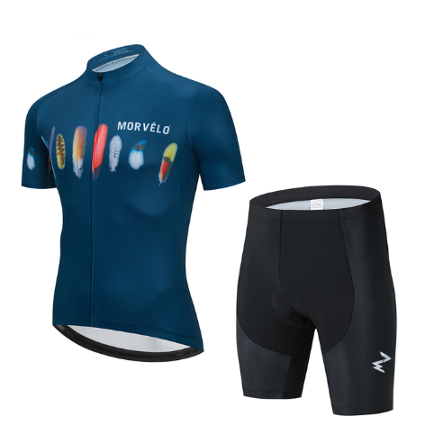 Long Sleeve Cycling Suit Men'S And Women'S Mountain Single Team Top And Pants Are Fast Dry - Blue Force Sports