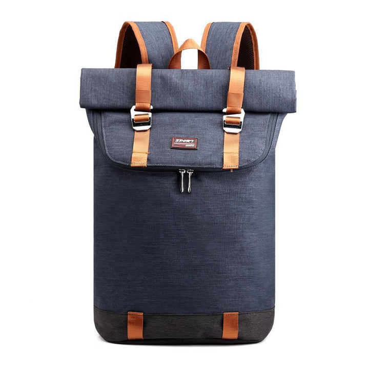 British Three-Dimensional Bag Computer Backpack Large Capacity Water-Repellent - Blue Force Sports