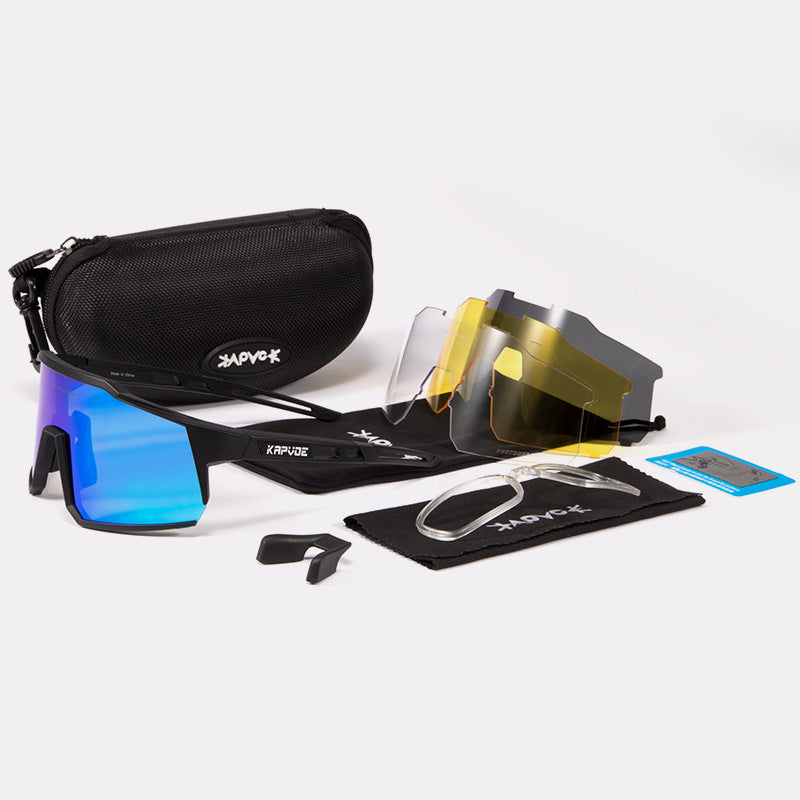 Cycling Glasses Polarized Goggles Mountain Road Bike Glasses - Blue Force Sports