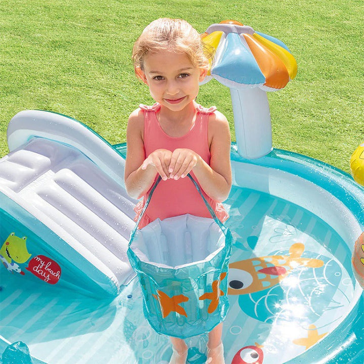 Slide Water Jet Park Pool Child Play Pool - Blue Force Sports