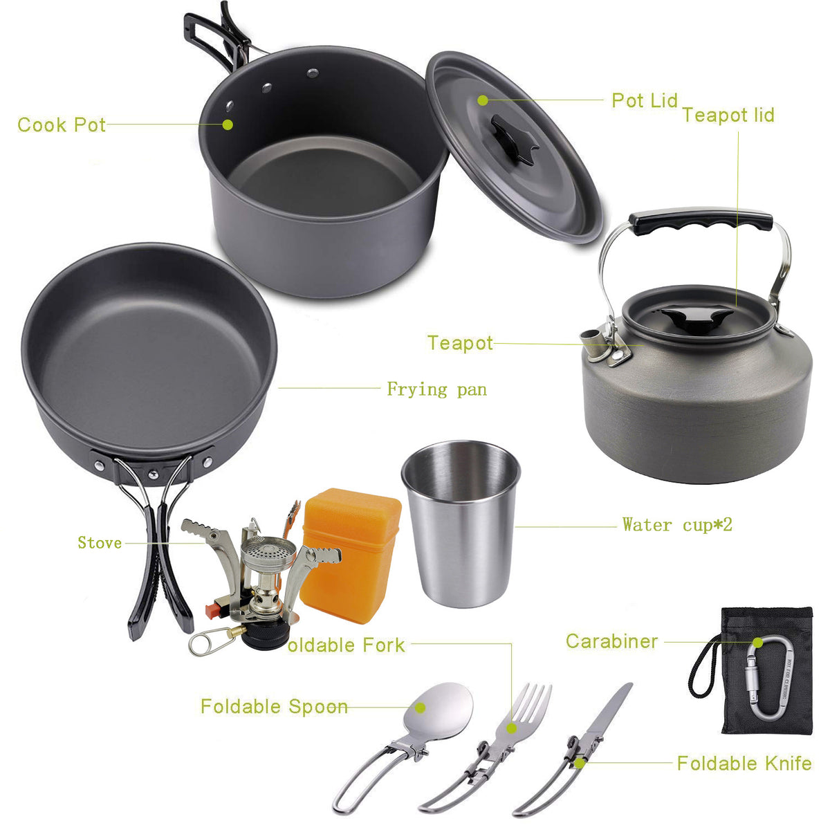 Camping Portable Outdoor Cooker Kettle New - Blue Force Sports