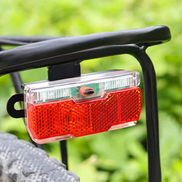 Red Bicycle Rear Light Use 2pcs AAA Batteries Bike Rear Rack Carrier Light Lamp With Bike Reflector Cycling Bike Lights - Blue Force Sports