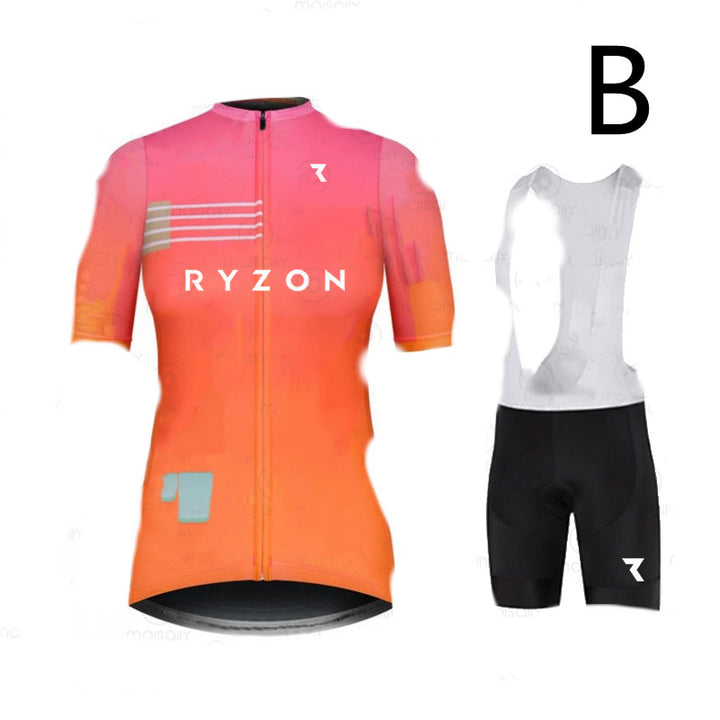 Women's Mountain Bike Cycling Jersey Short Sleeve Summer Outfit - Blue Force Sports