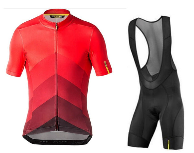 Mavic short-sleeved bib cycling jersey suit - Blue Force Sports