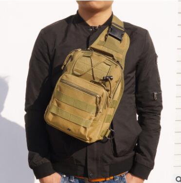 Hot Style Canvas Riding Pack Camouflage Field Sports Small Chest Bag Single Shoulder Oblique Cross Outdoor Tactical Package. - Blue Force Sports