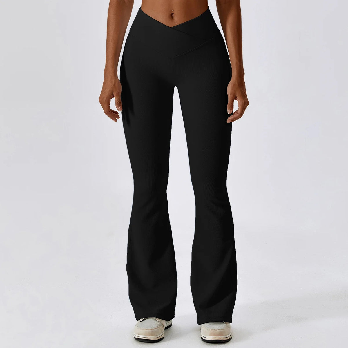 Yoga-Leggings mit hoher Taille und überkreuzter Taille – Performance-Strumpfhose für mehrere Jahreszeiten