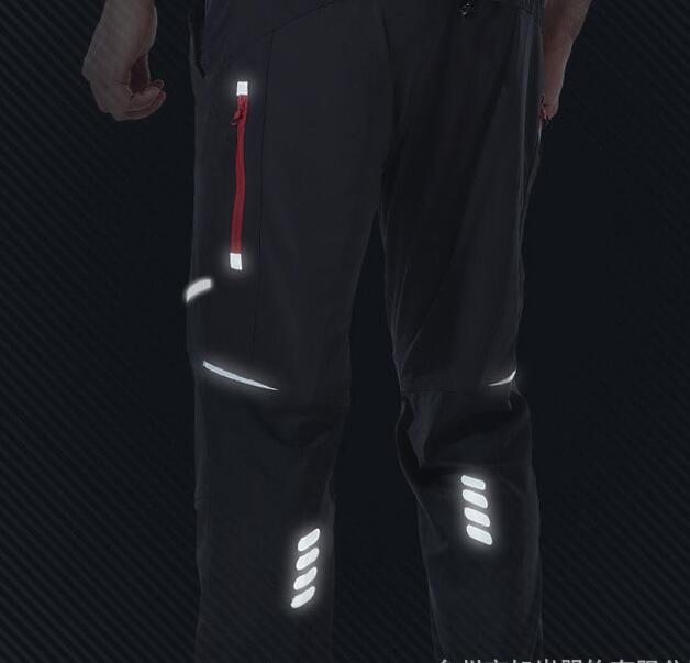 Summer Men's Trousers for Outdoor Cycling - Moisture-Wicking and Comfortable with Reflective Strip - Blue Force Sports