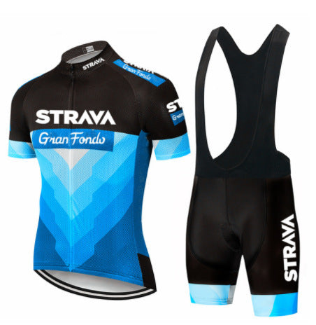 Summer Short-sleeved Cycling Jersey Suit Men - Blue Force Sports