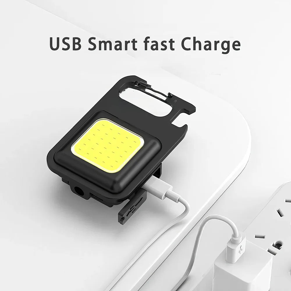 Mini linterna LED multifuncional recargable por USB