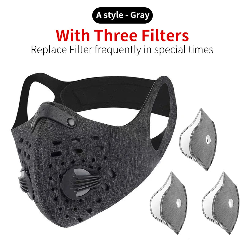 Reusable Cycling Face Cover with Filter Options