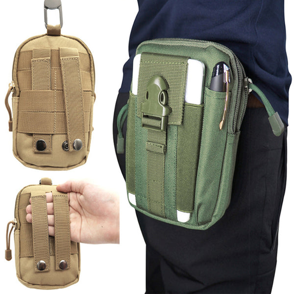 Outdoor Sports Molle Tactical Pocket Male 5.5 6 Inch Waterproof Mobile Phone Bag - Blue Force Sports
