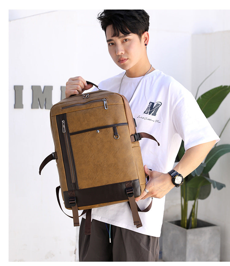 Summer New Trend Backpack Men's Business Travel Backpack Fashion Computer Bag - Blue Force Sports