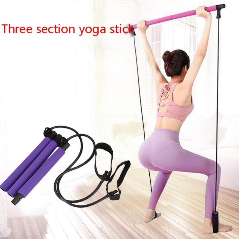 Three-section Pilates fitness stick - Blue Force Sports