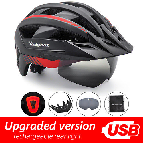 Driving helmet LED USB rechargeable bicycle helmet - Blue Force Sports