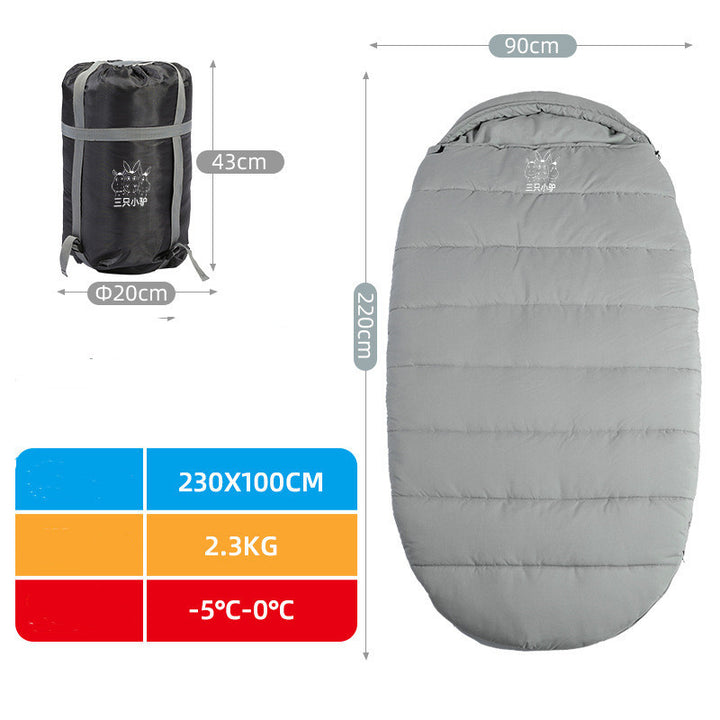 Sleeping Bag Adult Outdoor Camping Adult Winter Thickening Cold Protection Single Widening - Blue Force Sports