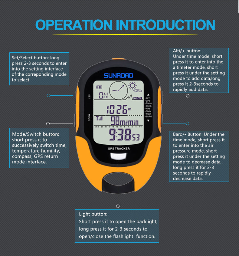 Outdoor navigation altimeter - Blue Force Sports