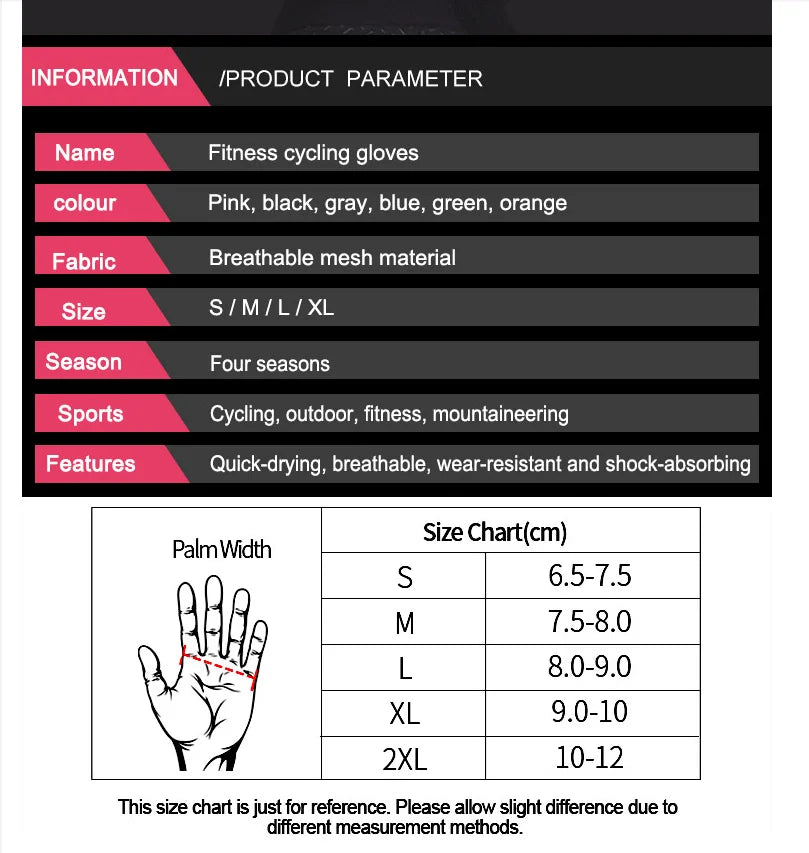 Atmungsaktive Halbfinger-Fahrradhandschuhe für Unisex