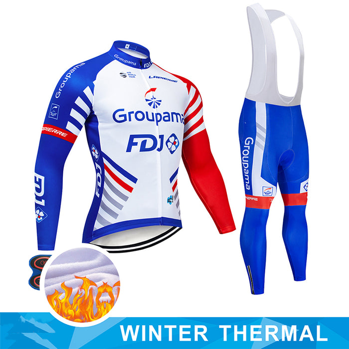 Fleece Jersey Winter Warm Long-sleeved Jersey Team Uniform - Blue Force Sports